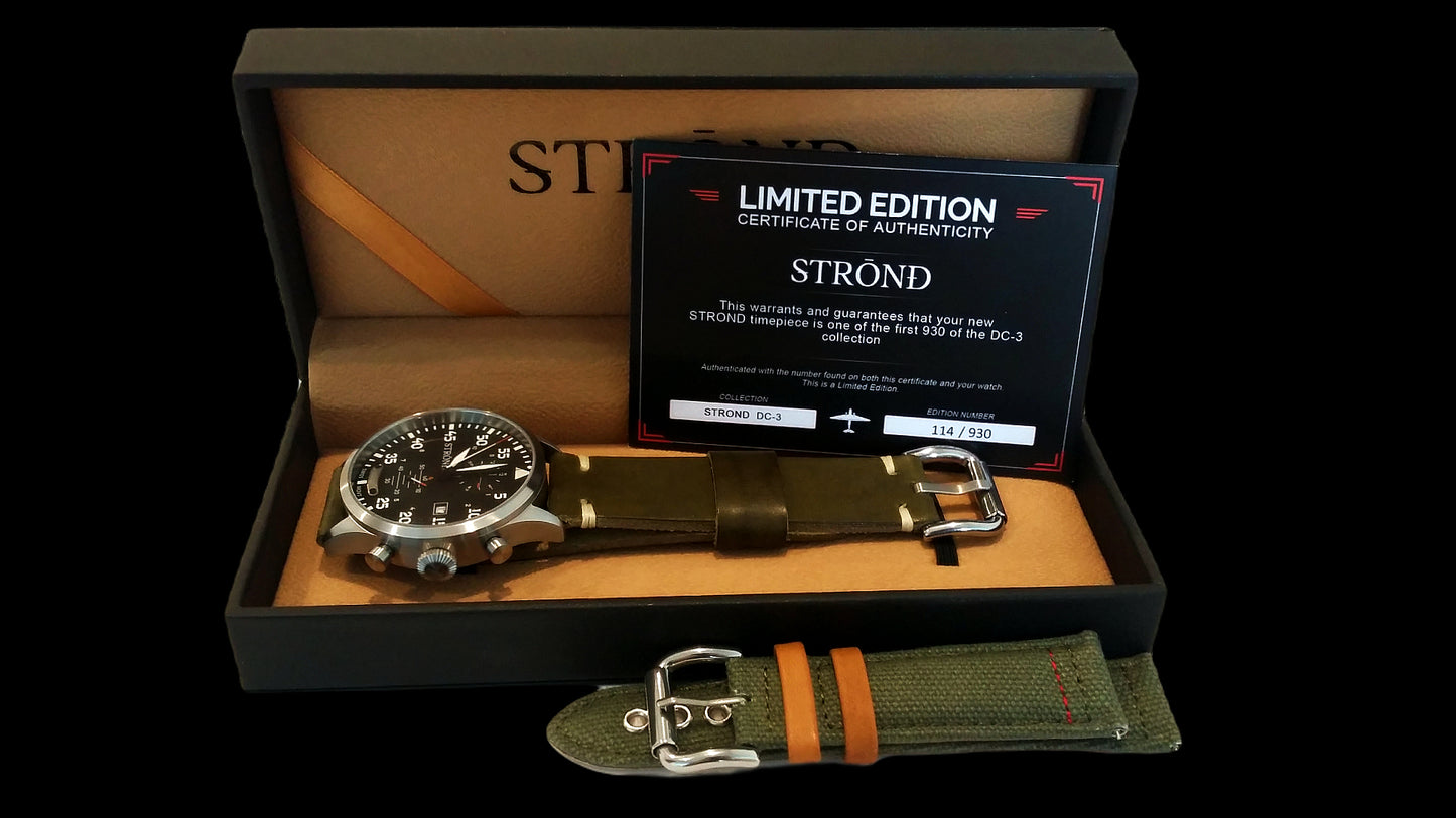 STROND Watch  DC3 Mkll All Black 316 Grade Stainless all Black Version