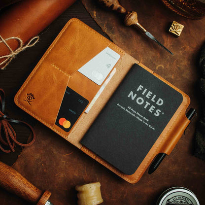 Passport Travel Wallet - Quartermaster v2 | Leather Velcro Organizer | Field Notes Holder | EDC Travel Organizer