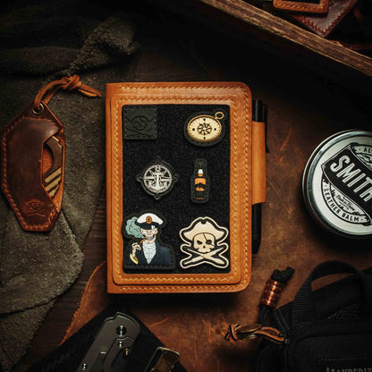 Passport Travel Wallet - Quartermaster v2 | Leather Velcro Organizer | Field Notes Holder | EDC Travel Organizer