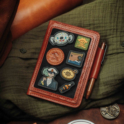 Passport Travel Wallet - Quartermaster v2 | Leather Velcro Organizer | Field Notes Holder | EDC Travel Organizer