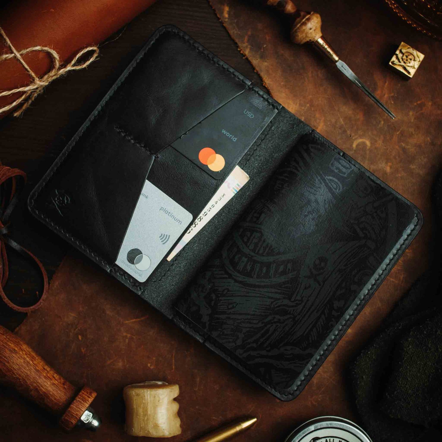 Passport Travel Wallet - Quartermaster v2 | Leather Velcro Organizer | Field Notes Holder | EDC Travel Organizer