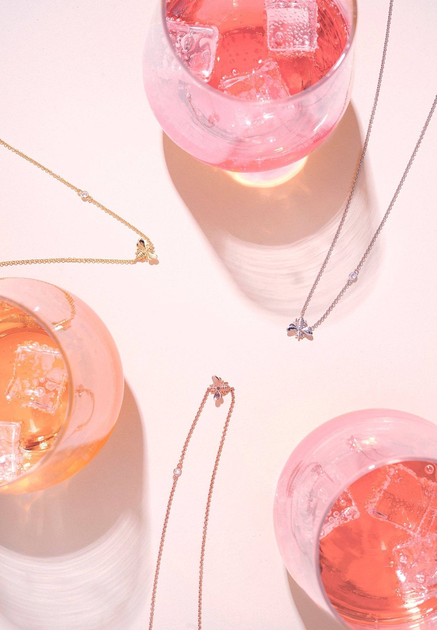 Queen Bee Necklace – Gold & Sparkling Zircon Detail