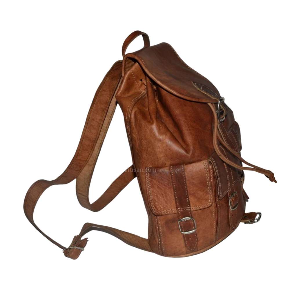 Outstanding Pure Leather Backpack – Timeless Craftsmanship with Everyday Function