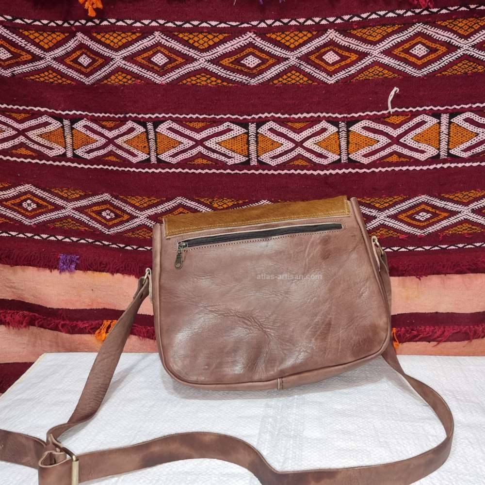 Cowhide Fur Shoulder Bag for Women – Artisan Elegance with Wild Charm