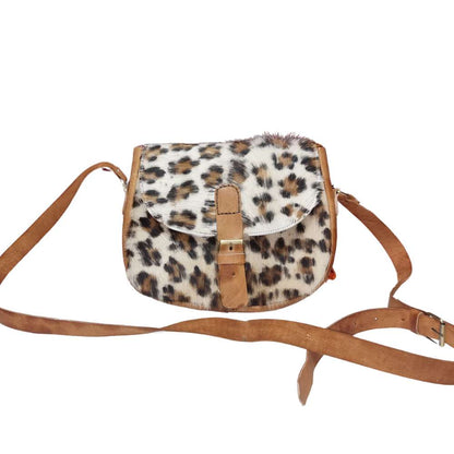 Cowhide Fur Shoulder Bag for Women – Artisan Elegance with Wild Charm