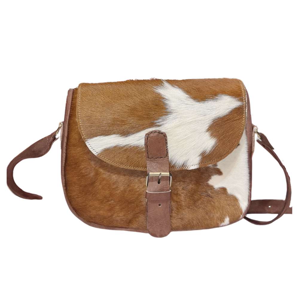Cowhide Fur Shoulder Bag for Women – Artisan Elegance with Wild Charm
