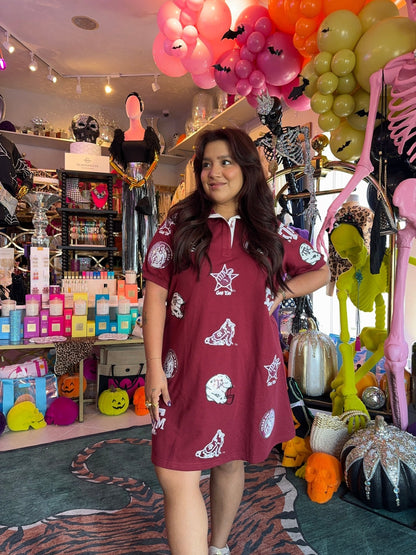Brianna Cannon Texas A&M Logo Patch Dress