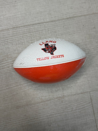 Llano Yellow Jackets Mini Foam Football – White & Orange