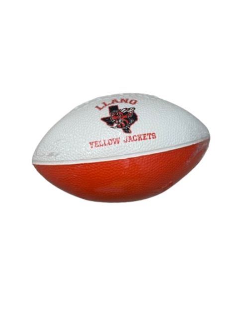 Llano Yellow Jackets Mini Foam Football – White & Orange