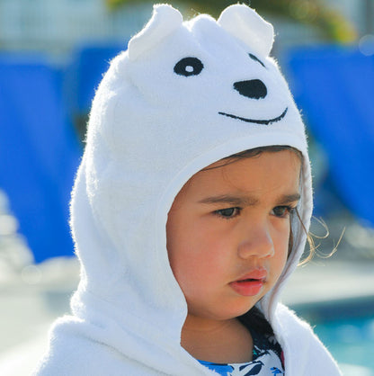 Bamboo Rayon Bear Hooded Turkish Towel for Kids - A Cozy Hug for your Cub