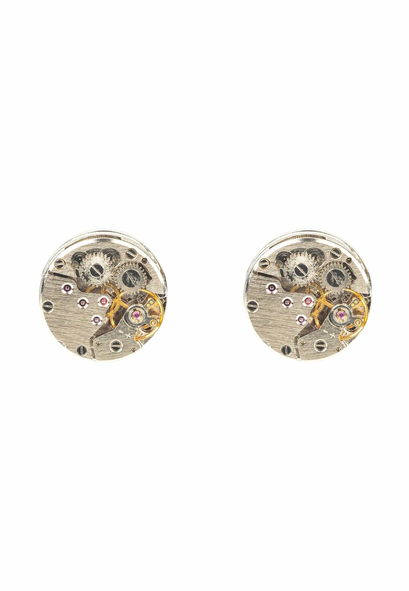 Cufflink Watch Movement Silver