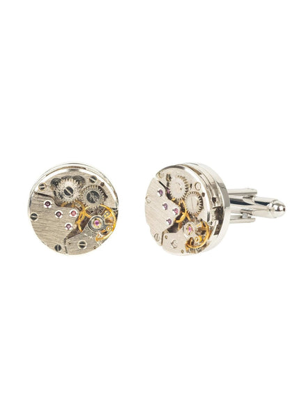 Cufflink Watch Movement Silver