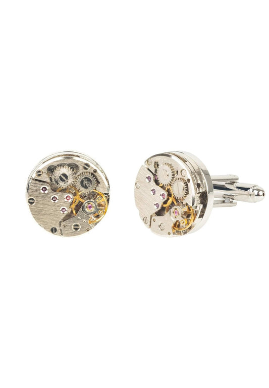 Cufflink Watch Movement Silver