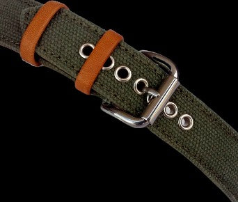 STROND DC‑3 Canvas Watch Strap – Vintage Canvas with Steel Hardware