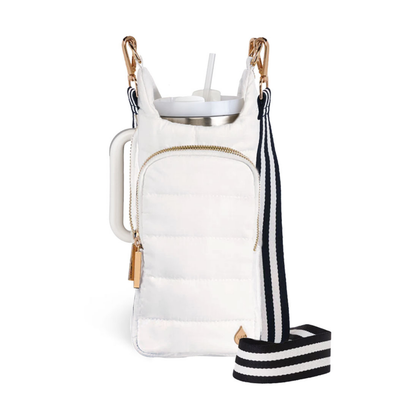 HydroBag HANDLE® -White Ripstop with Black and White Striped Strap