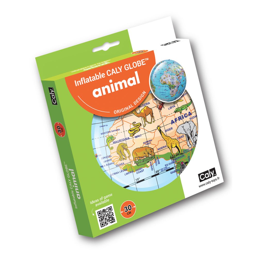 World Animals 12-inch Inflatable Globe