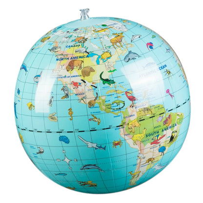 World Animals 12-inch Inflatable Globe