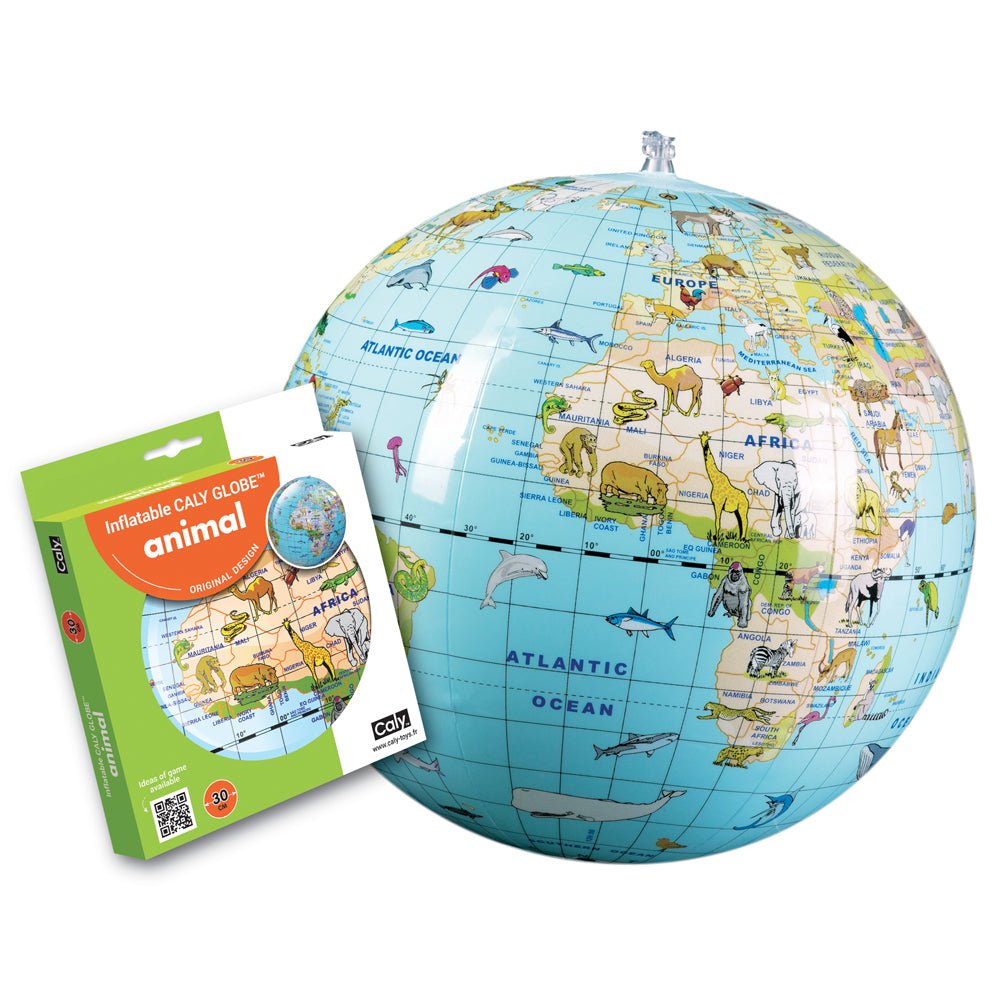 World Animals 12-inch Inflatable Globe