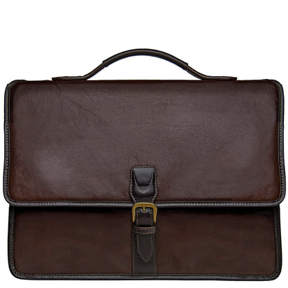 Hidesign Harrison Buffalo Leather Laptop Briefcase